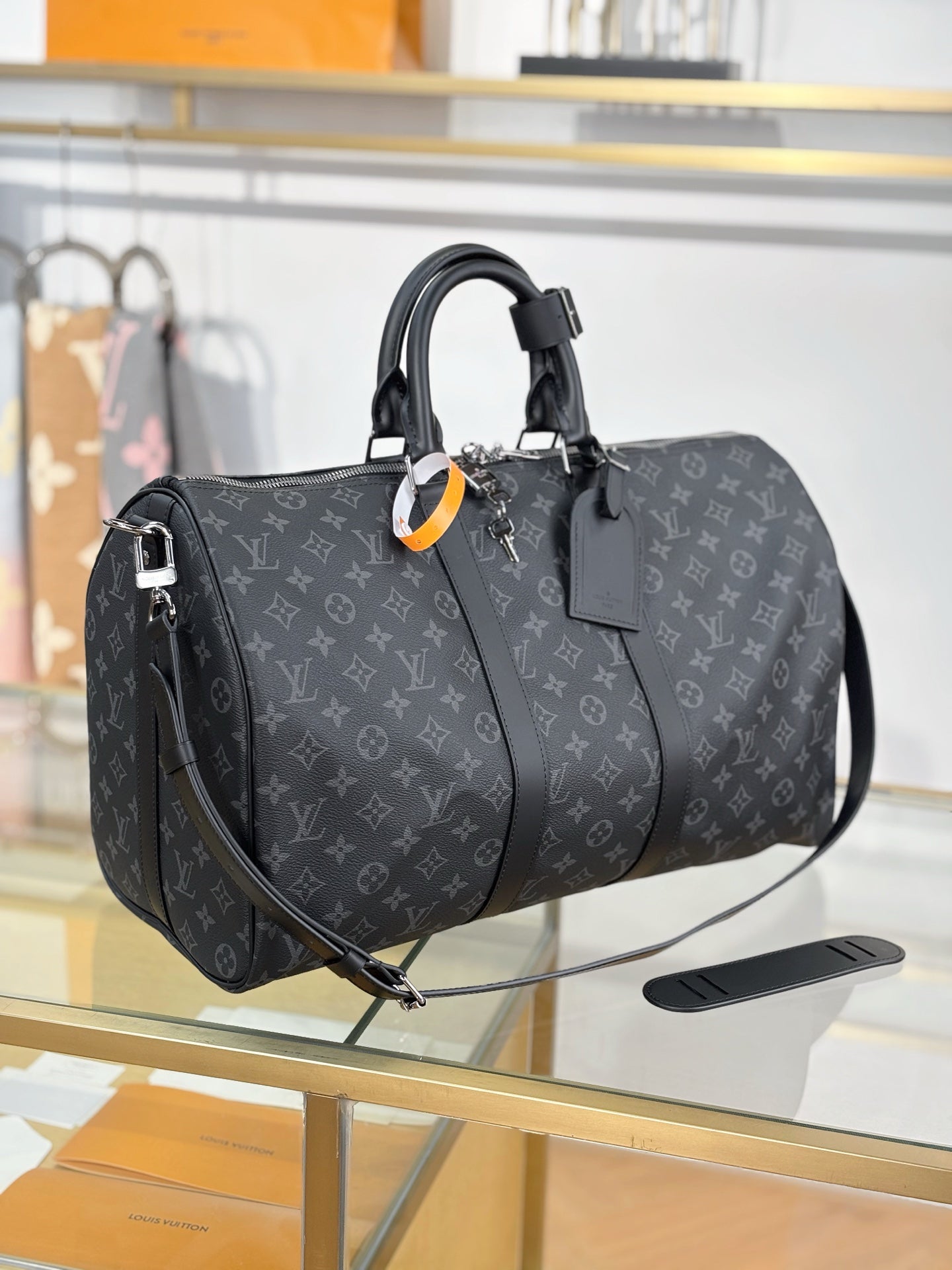 路L家-M40569 KEEPALL BANDOULIÈRE 45旅行袋-黑花