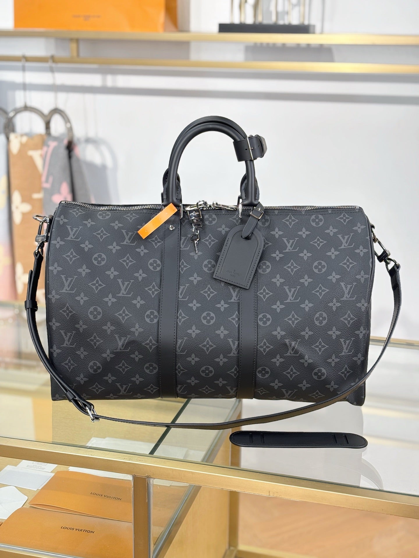 路L家-M40569 KEEPALL BANDOULIÈRE 45旅行袋-黑花