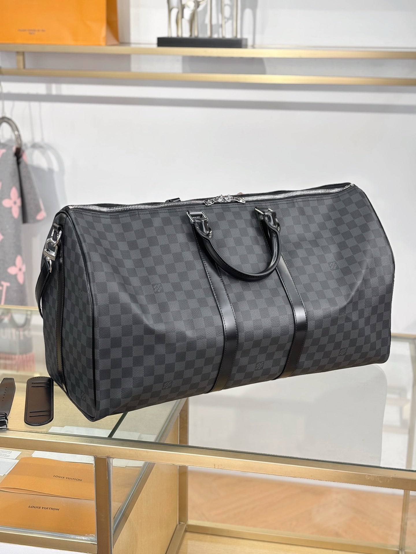 路L家-N41413 KEEPALL BANDOULIÈRE 55 旅行袋-黑格