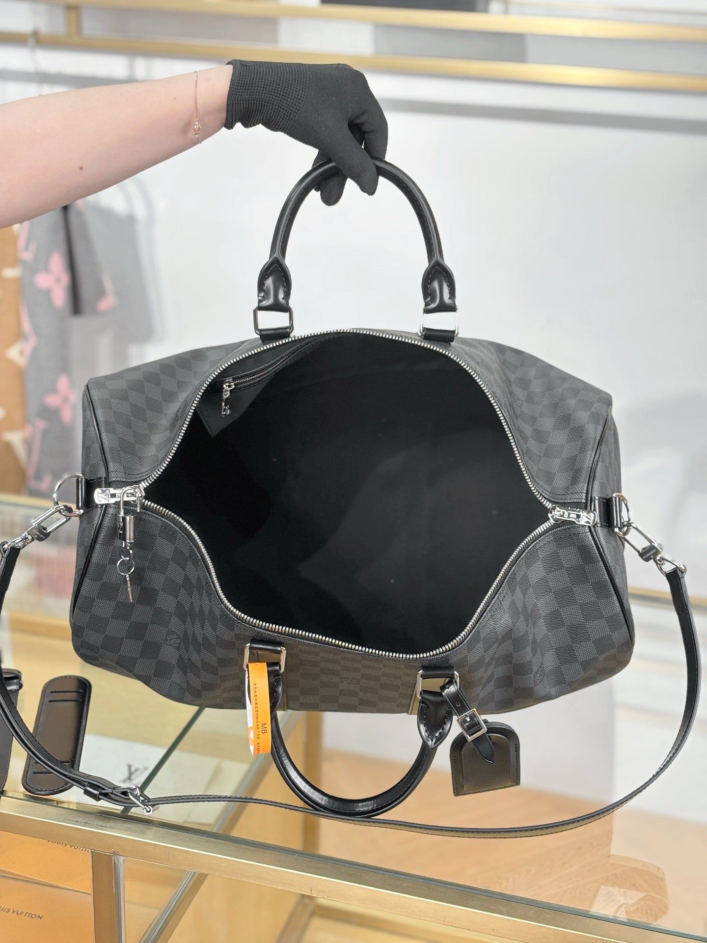 路L家-N41416 KEEPALL BANDOULIÈRE 50旅行袋-黑格
