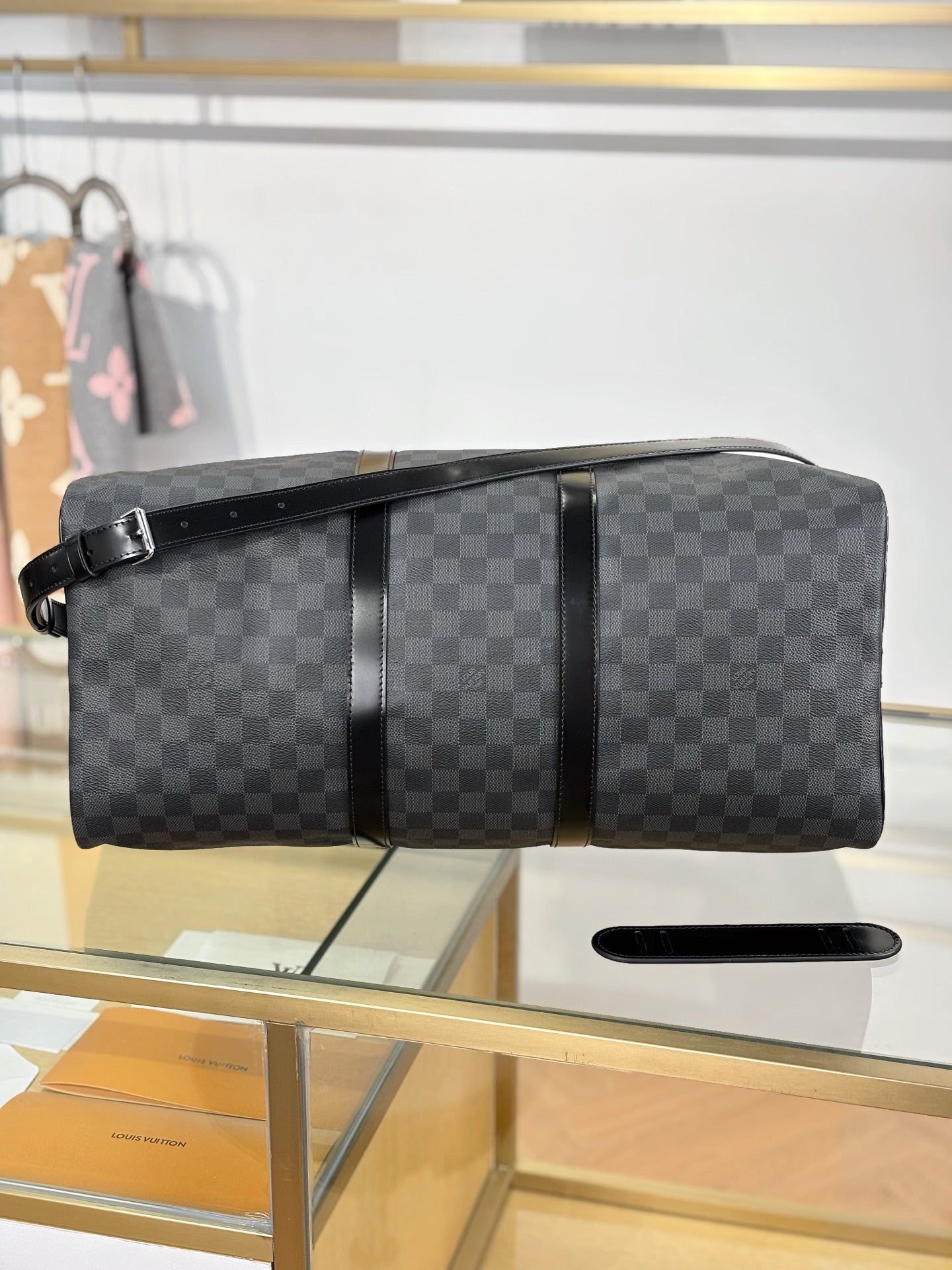 路L家-N41416 KEEPALL BANDOULIÈRE 50旅行袋-黑格