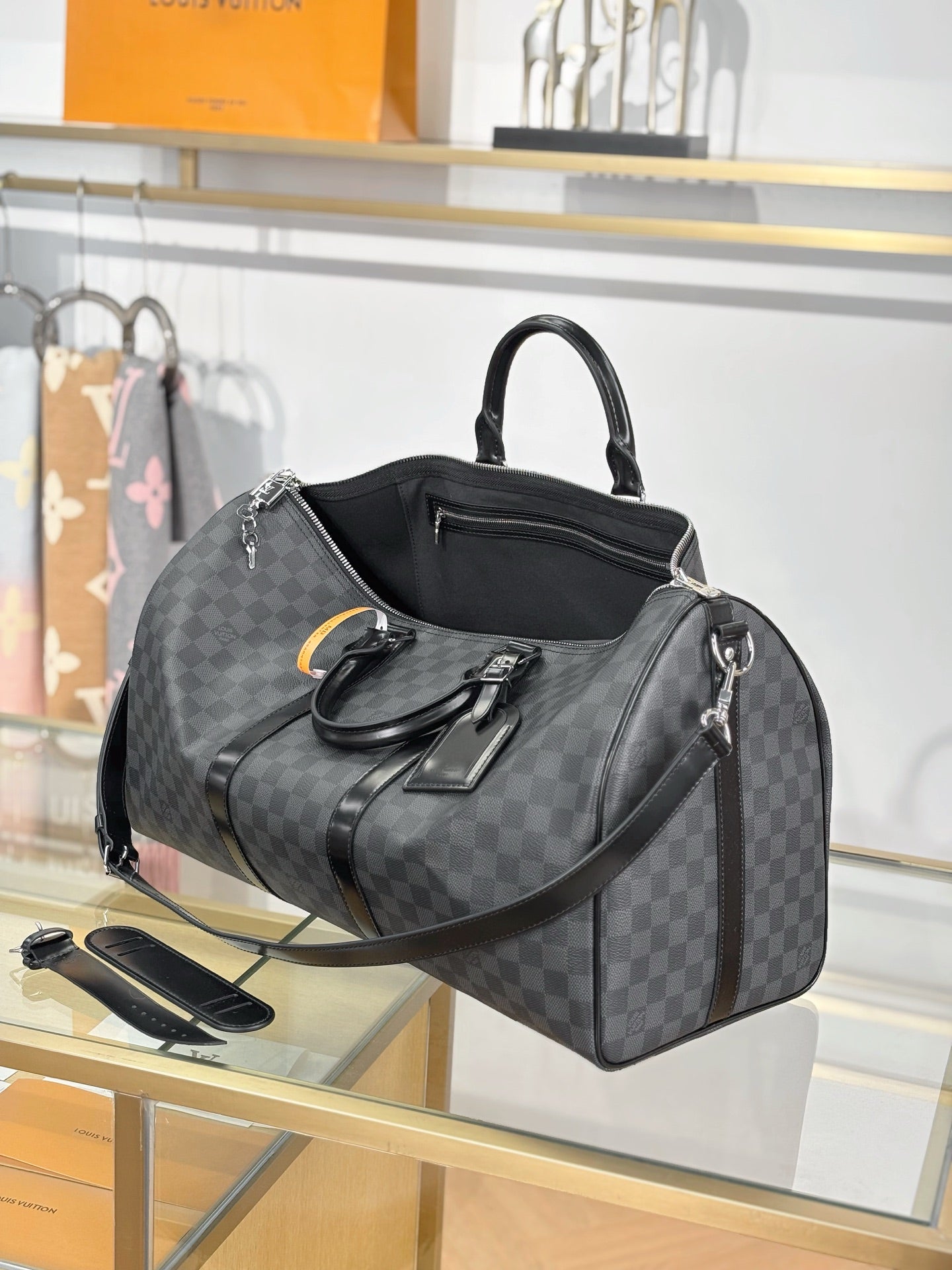 路L家-N41416 KEEPALL BANDOULIÈRE 50旅行袋-黑格
