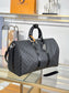 路L家- N41418 KEEPALL BANDOULIÈRE 45旅行袋-黑格
