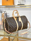 路L家-N41418 KEEPALL BANDOULIÈRE 45 旅行袋-咖啡格