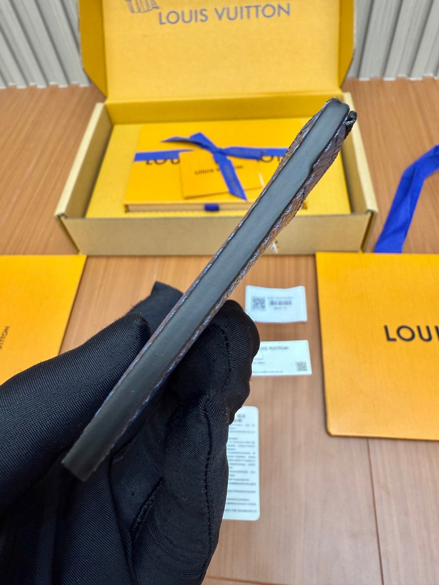 路L家-M30270 全鋼名片錢夾-深藍色老花