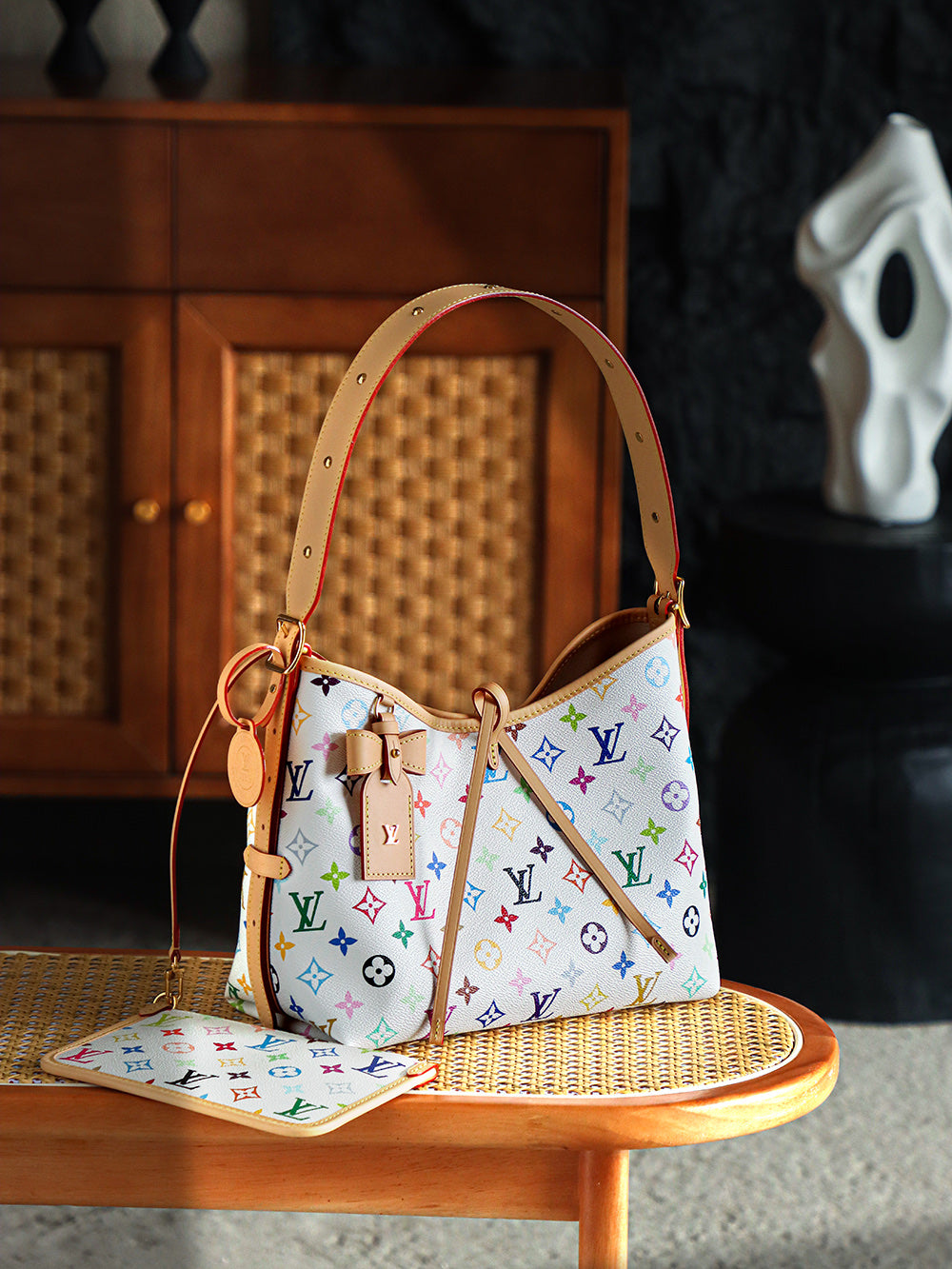 路L家-M13661 Carryall-白三彩