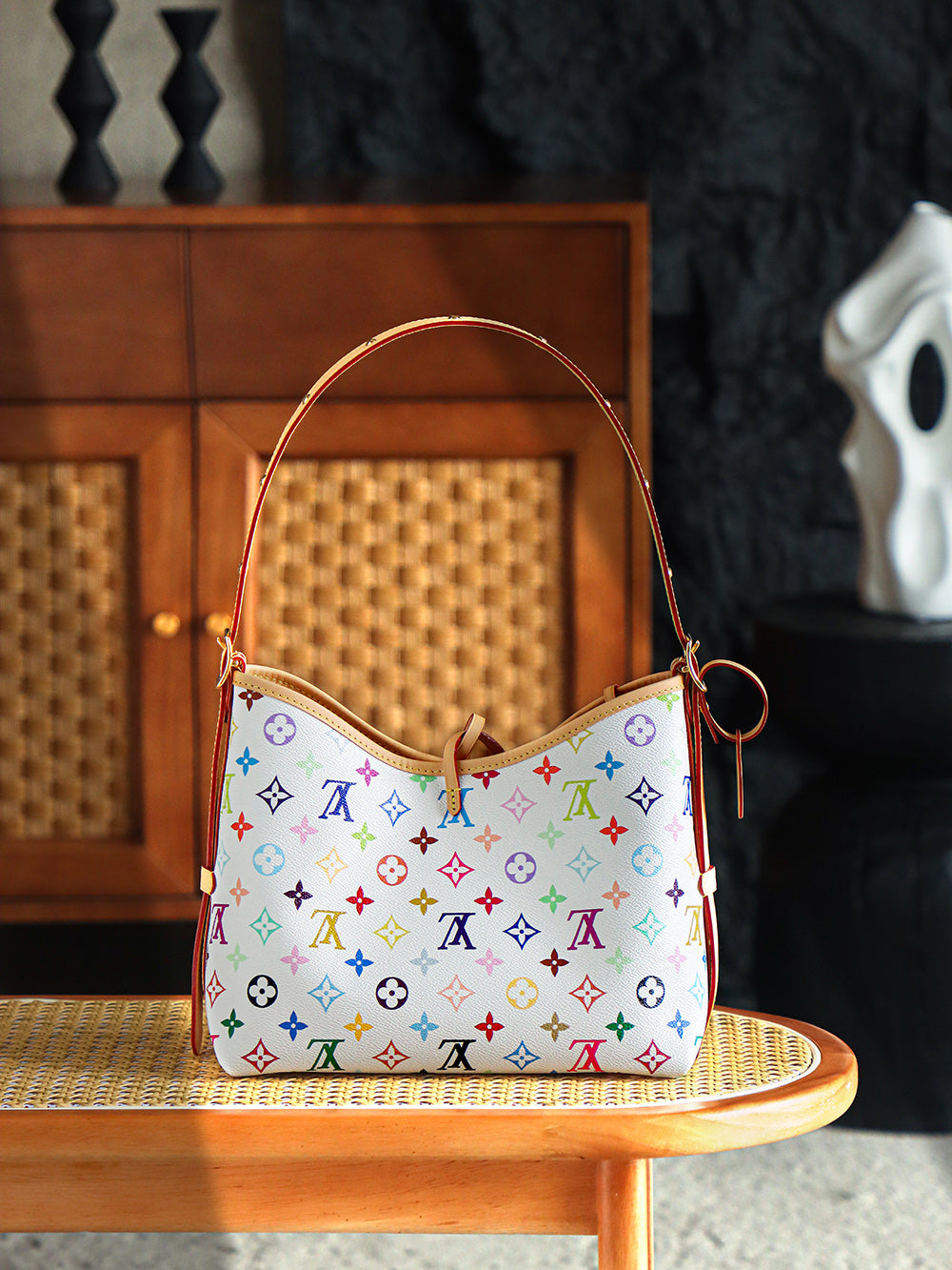 路L家-M13661 Carryall-白三彩