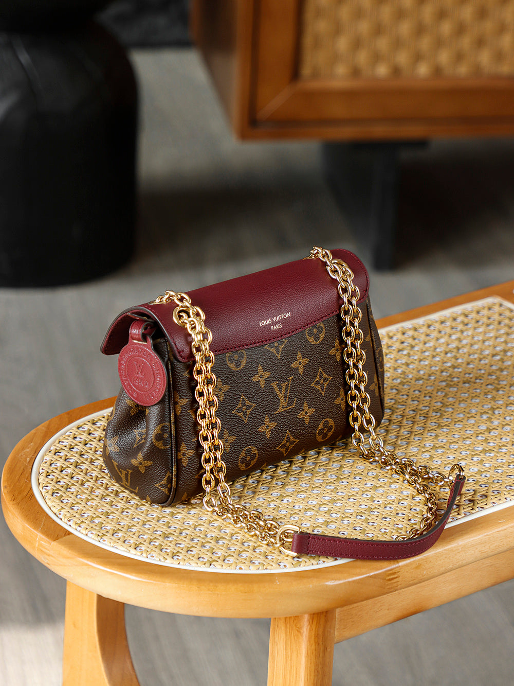 路L家-M27067 Sac Saint-Germain BB手袋 酒紅色