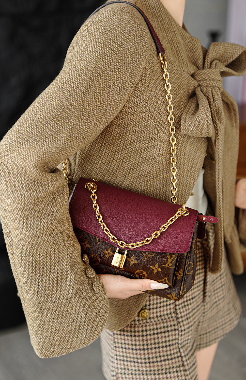 路L家-M27067 Sac Saint-Germain BB手袋 酒紅色