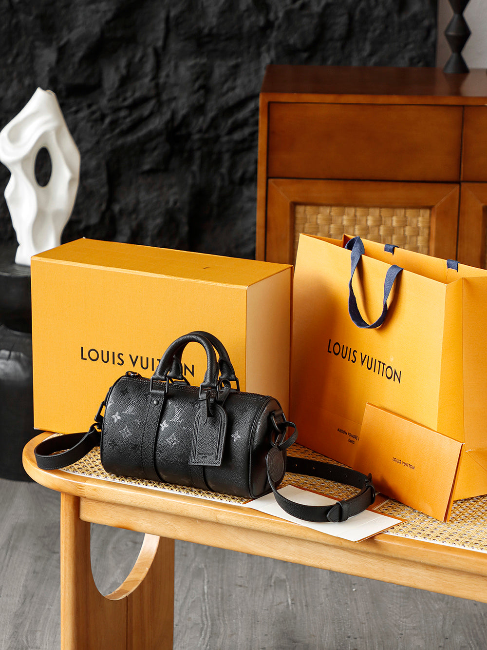路L家-M28369 Keepall 25 午夜黑 男款包包