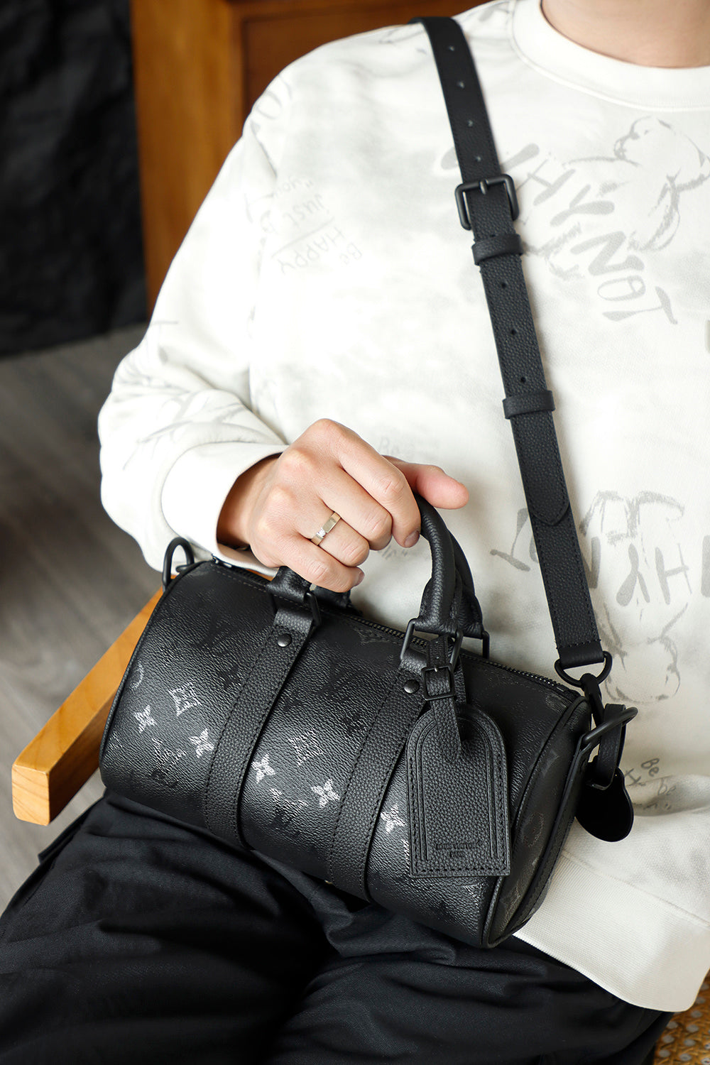 路L家-M28369 Keepall 25 午夜黑 男款包包