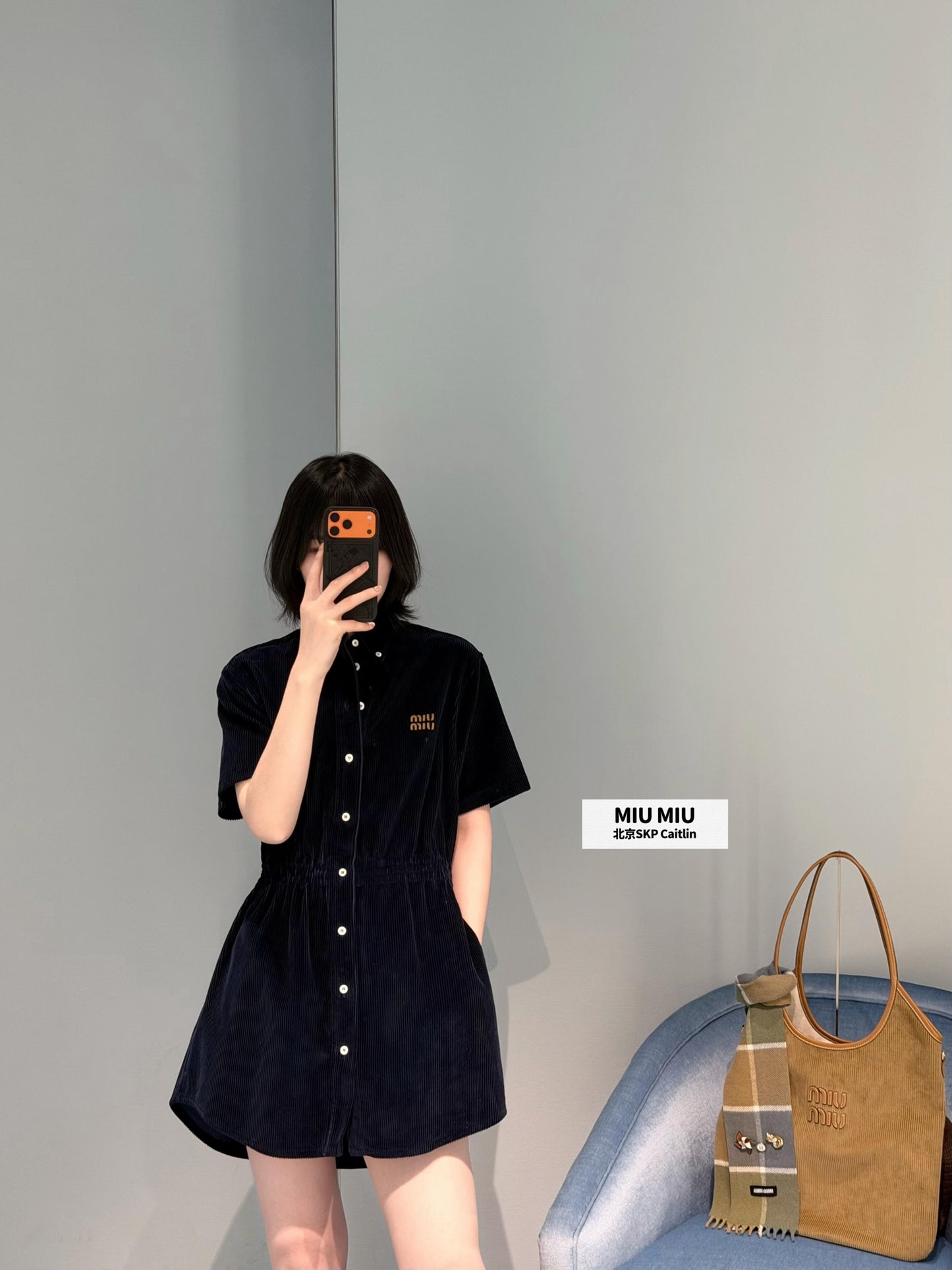 穆M家-26早春復古燈芯絨連身裙