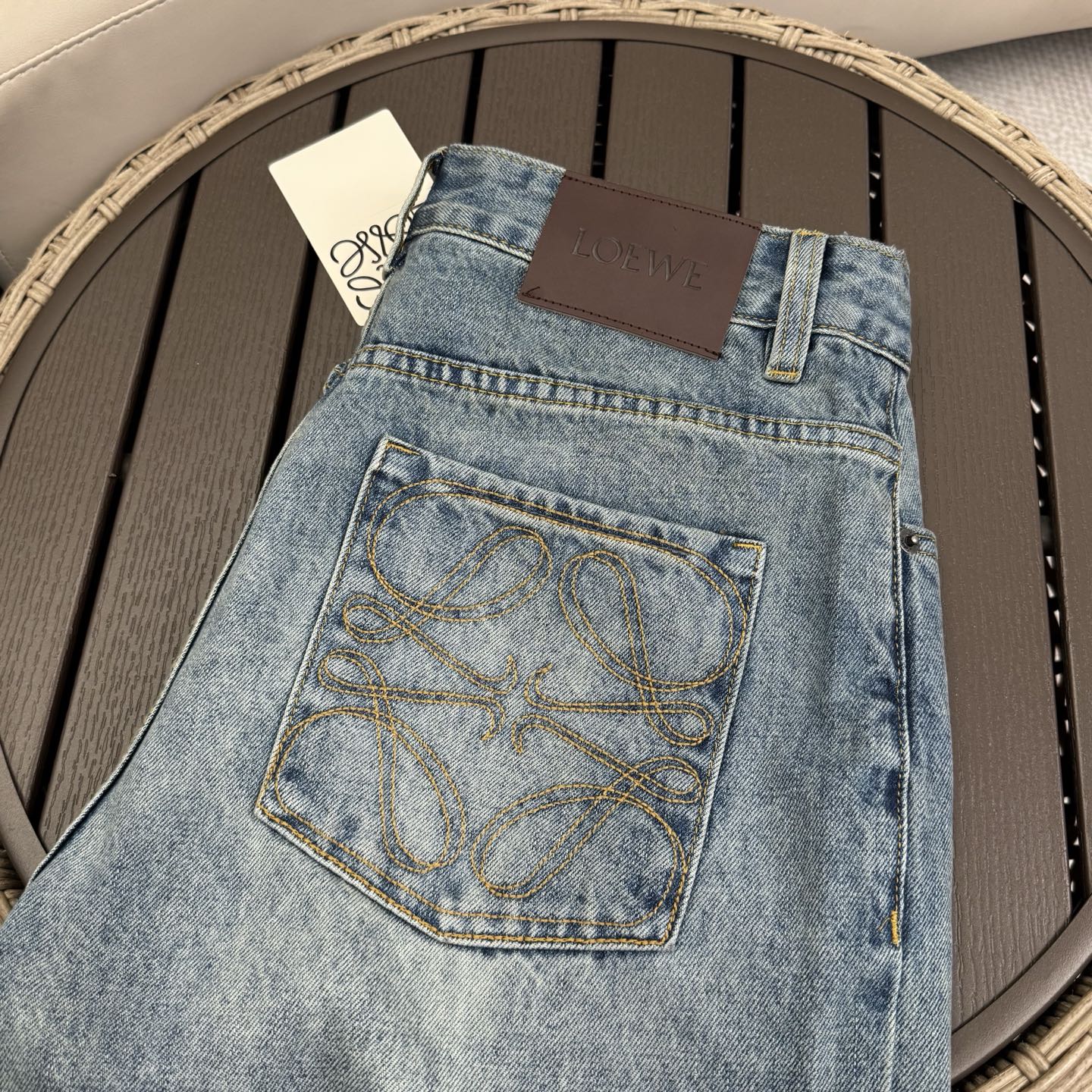 羅L家-26春夏刺繡口袋直筒牛仔褲