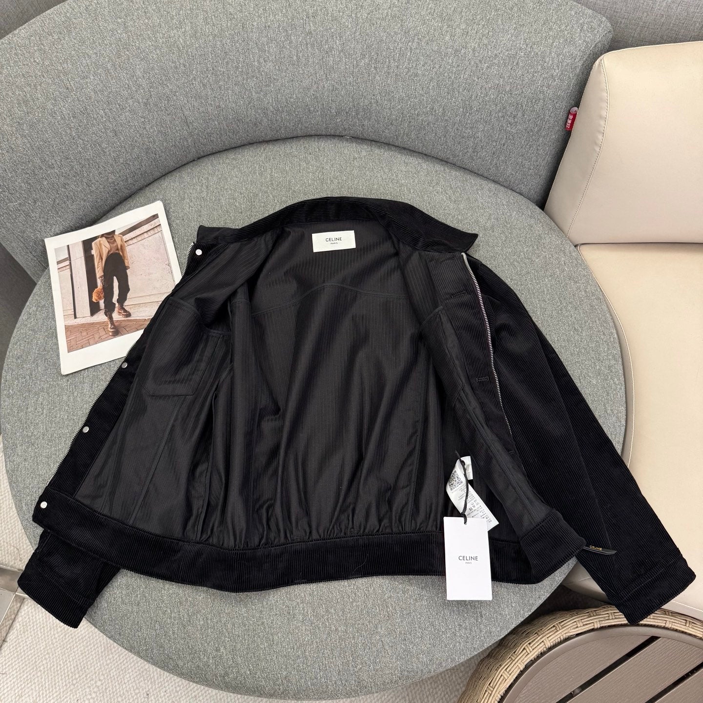 賽C家-26春夏新品黑色燈芯絨夾克