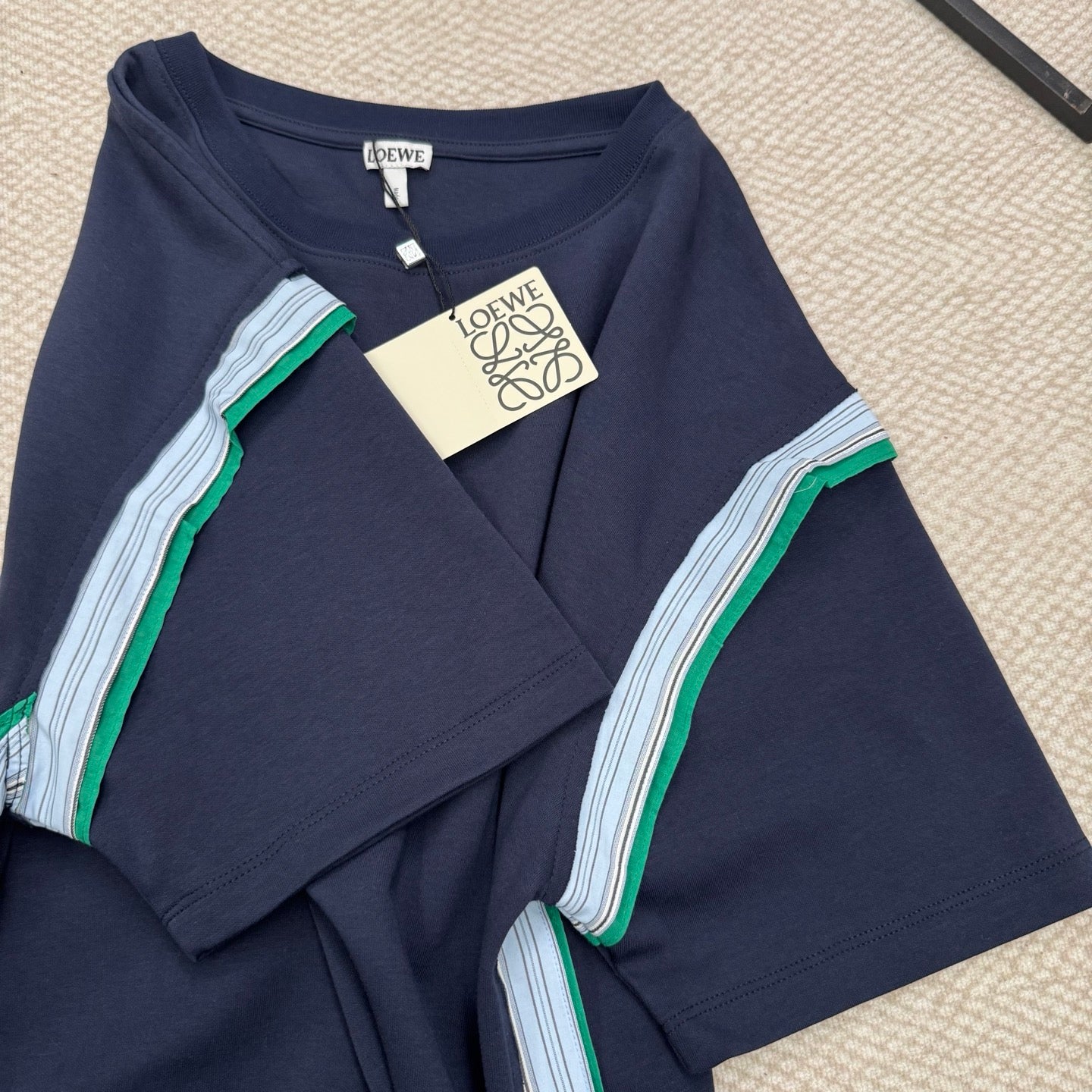 羅L家-26春夏秀款彩色蕾絲棉質混紡T