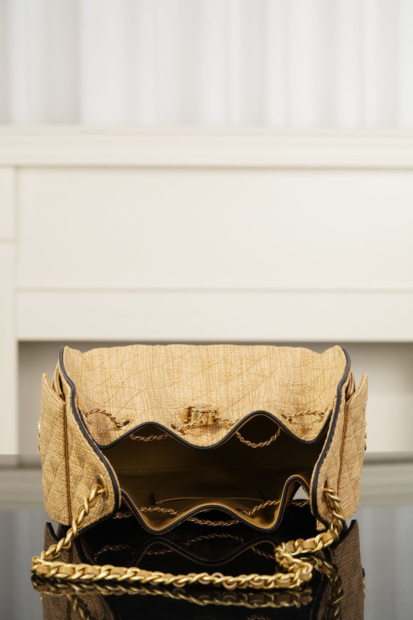 小香家-𝟐𝟓𝐛𝐚𝐠 拉菲草編織杏色