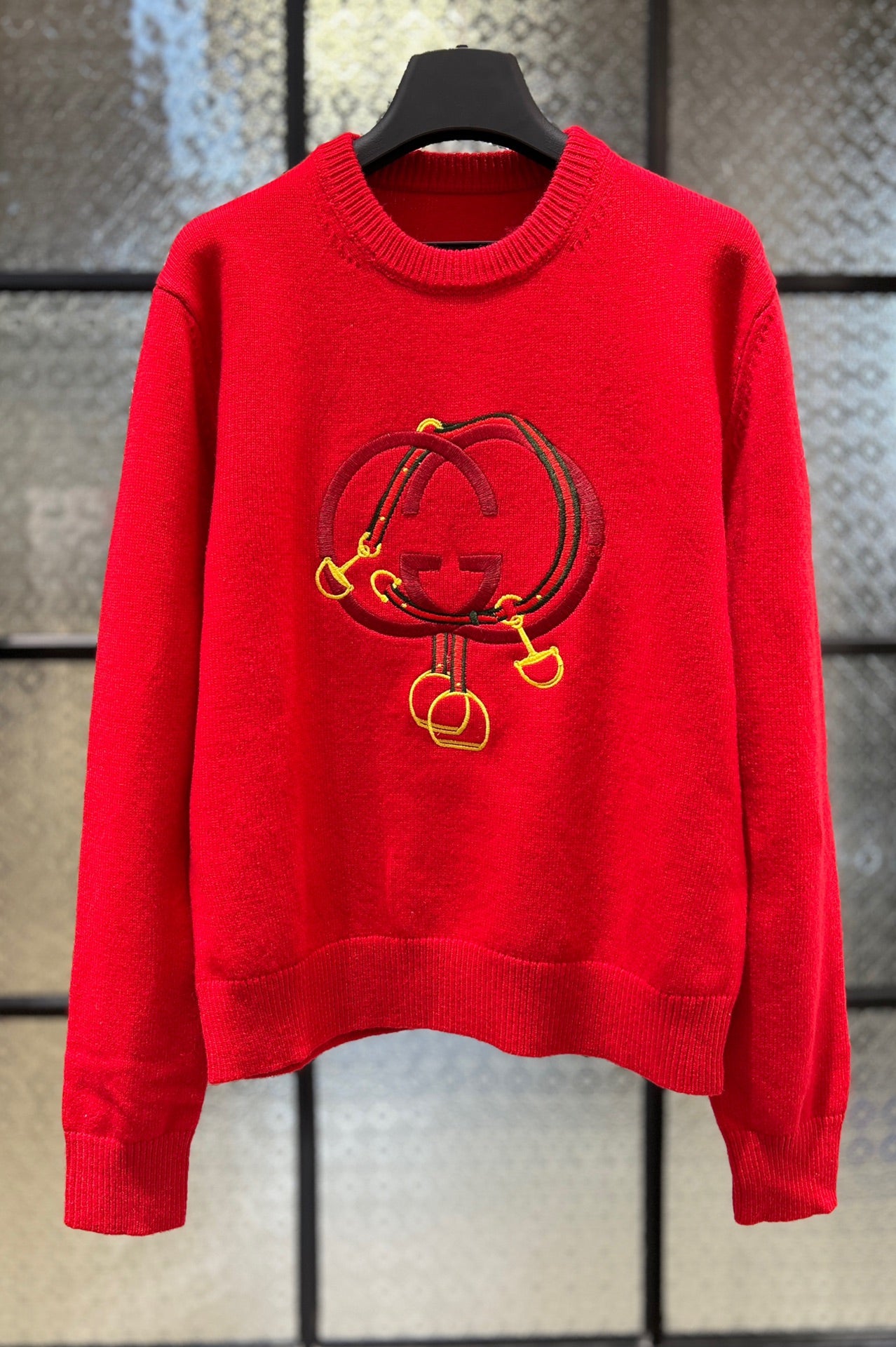 古G家-馬年刺繡毛衣 紅色