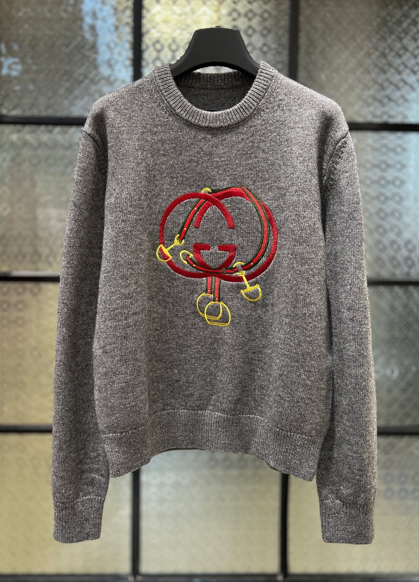 古G家-馬年刺繡毛衣 灰色