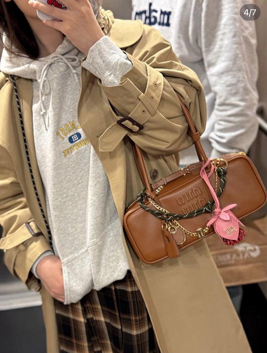 穆M家-5BB173M1050 𝑩𝒆𝒂𝒖 手袋 小號 棕色