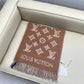 路L家-Monogram Shadow圍巾 40x200  毛絨混紡提花