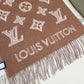 路L家-Monogram Shadow圍巾 40x200  毛絨混紡提花