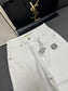 羅L家-春夏新品後腰刺繡字母彈性直筒牛仔褲