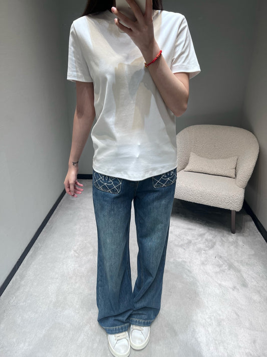 小香家-26早春新品字母短袖T 白色