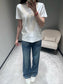 小香家-26早春新品字母短袖T 白色