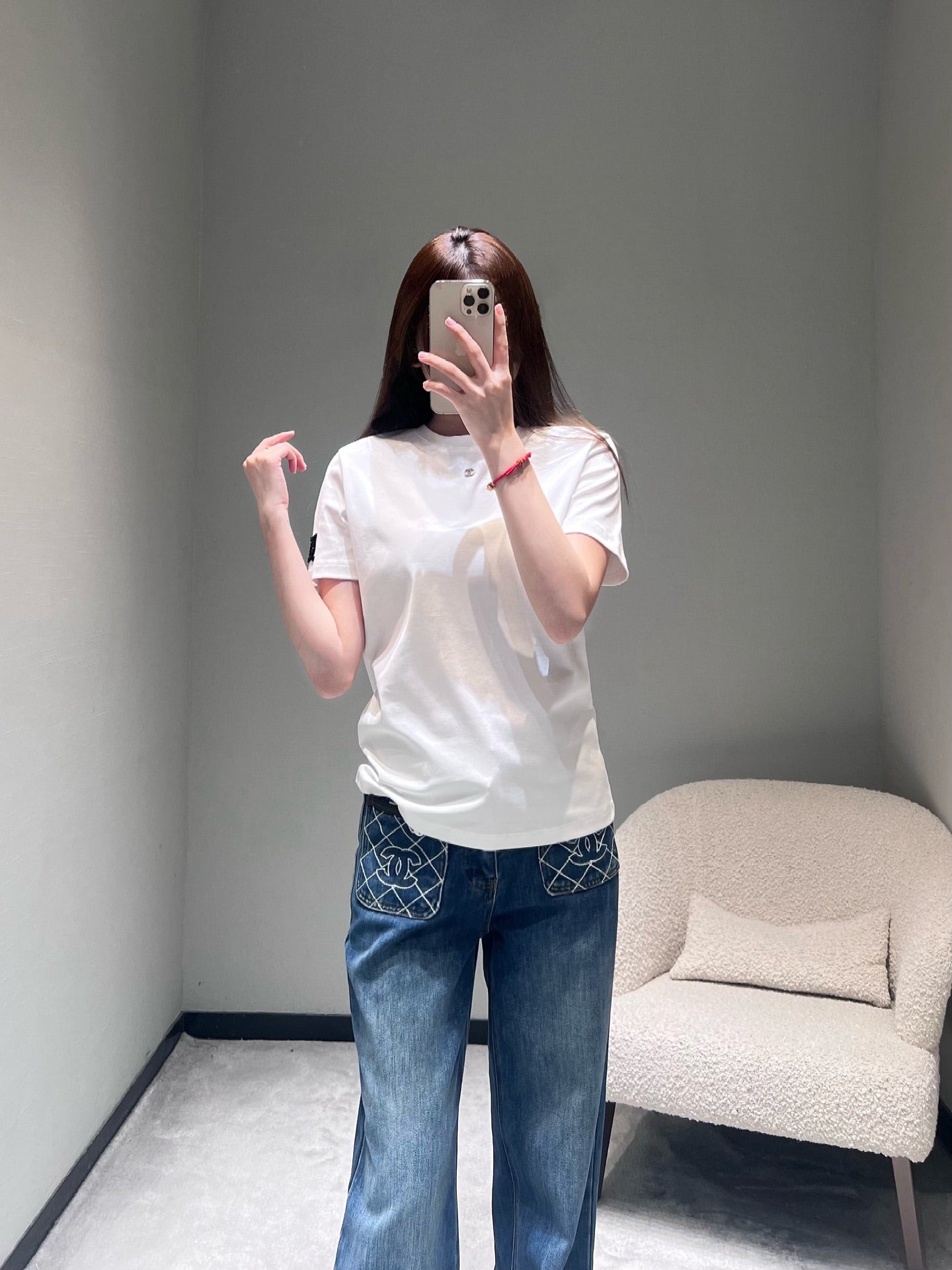 小香家-26早春新品字母短袖T 白色
