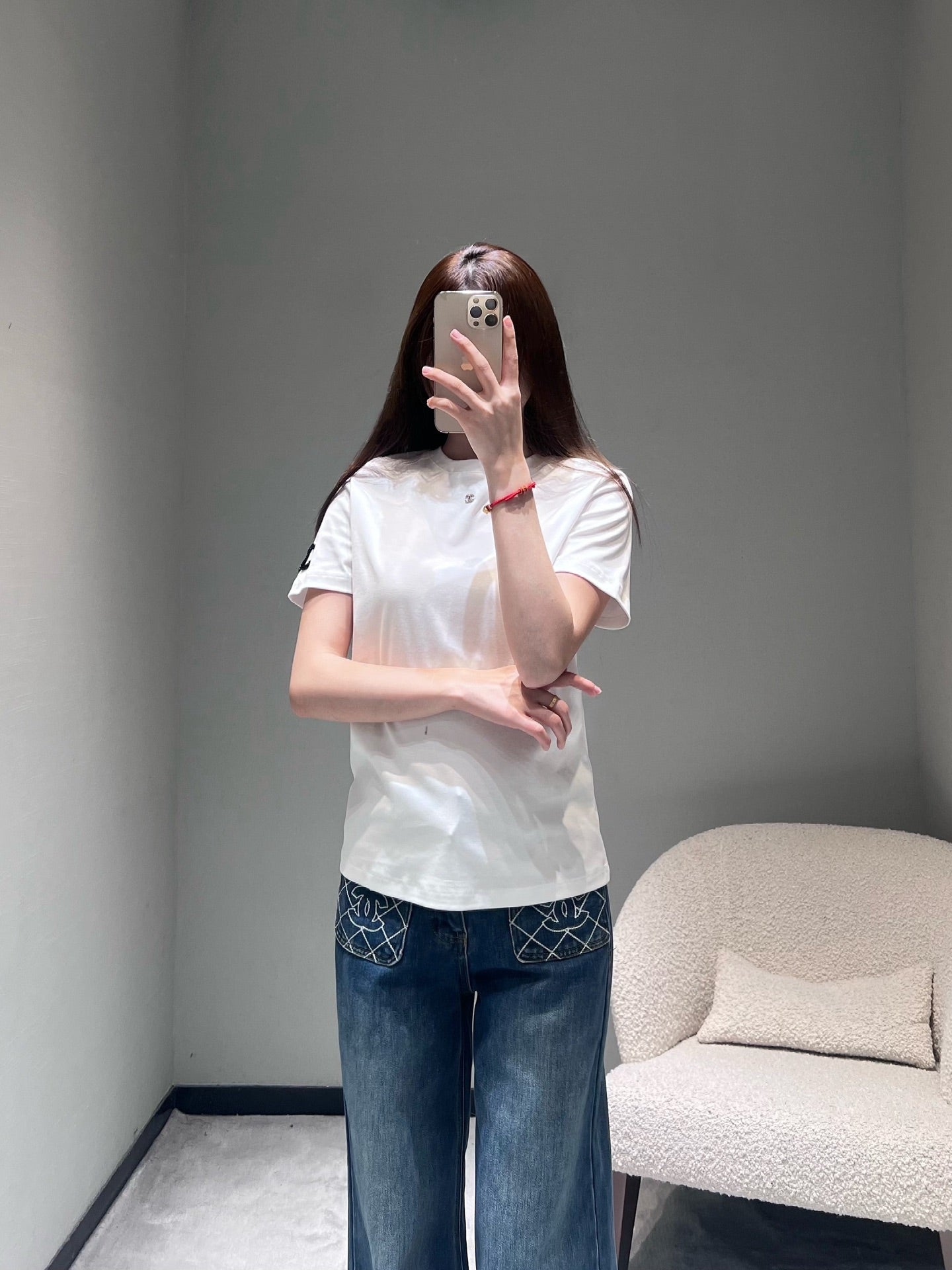 小香家-26早春新品字母短袖T 白色