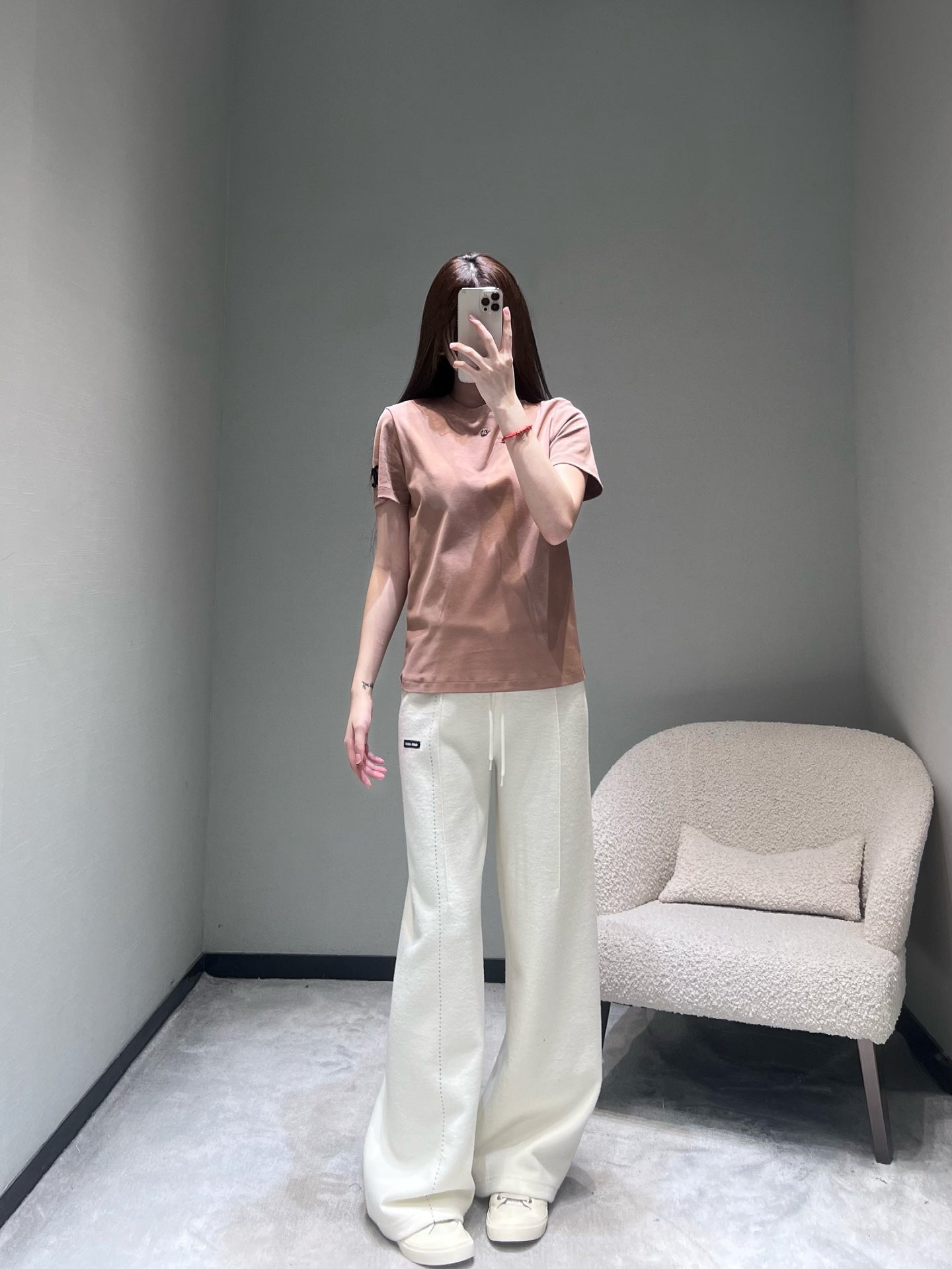 小香家-26早春新品字母短袖T 粉色