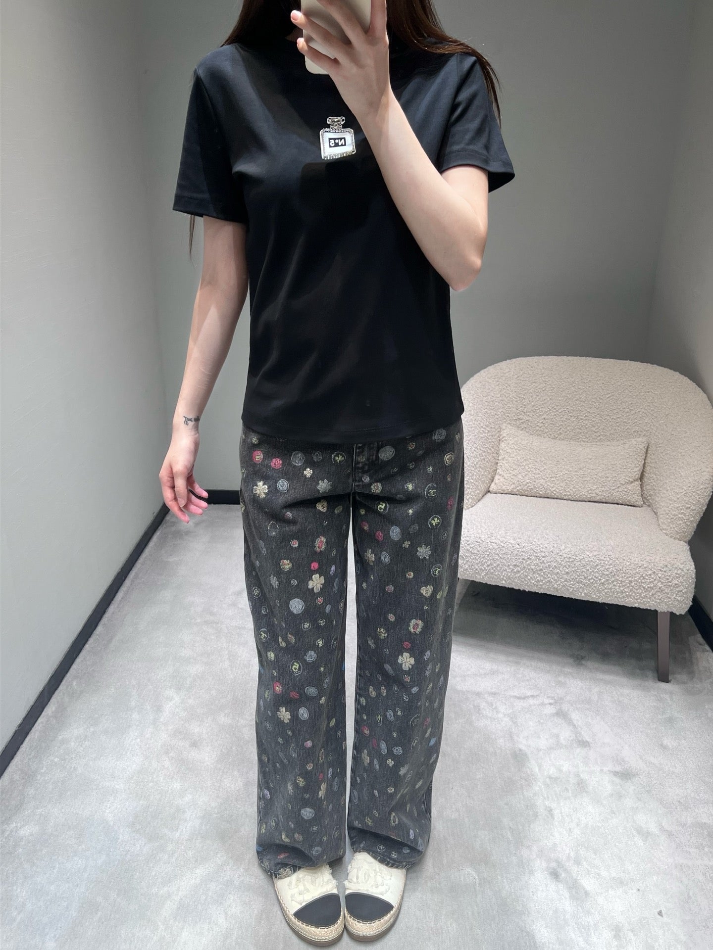 小香家-2026coco小姐香水短袖T 黑色