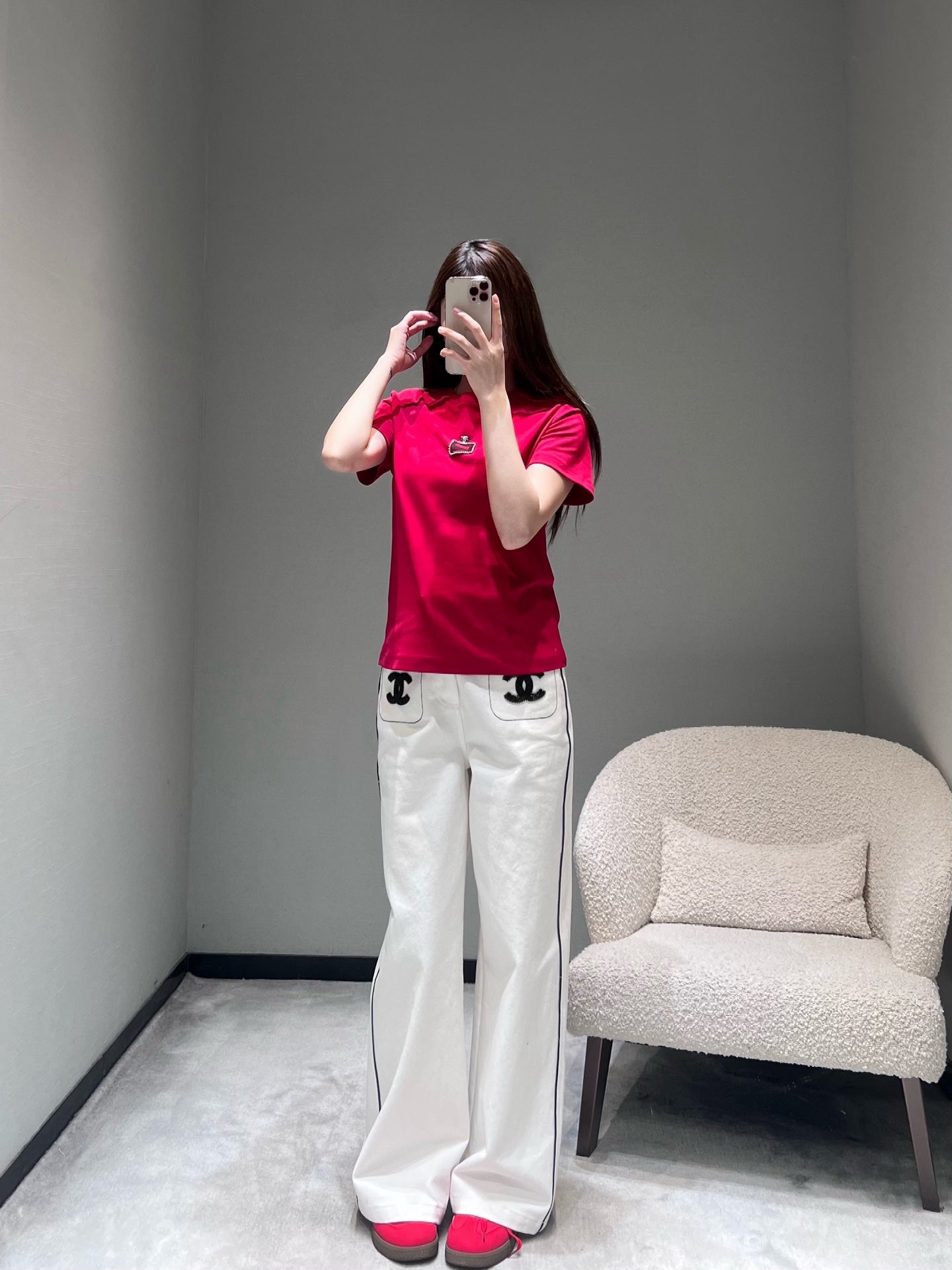 小香家-2026coco小姐香水短袖T 紅色