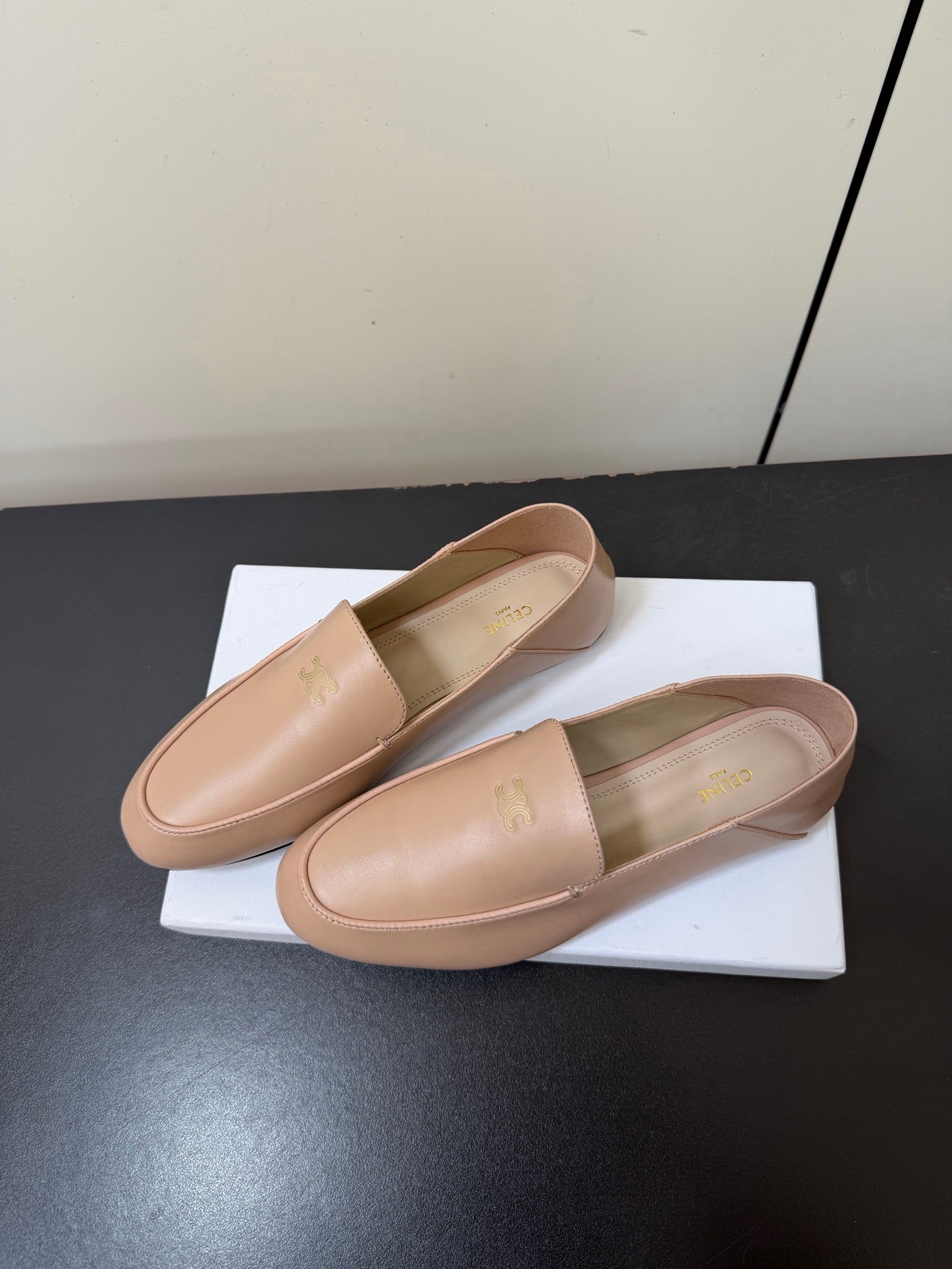 賽C家-26小羊皮樂福鞋 杏色