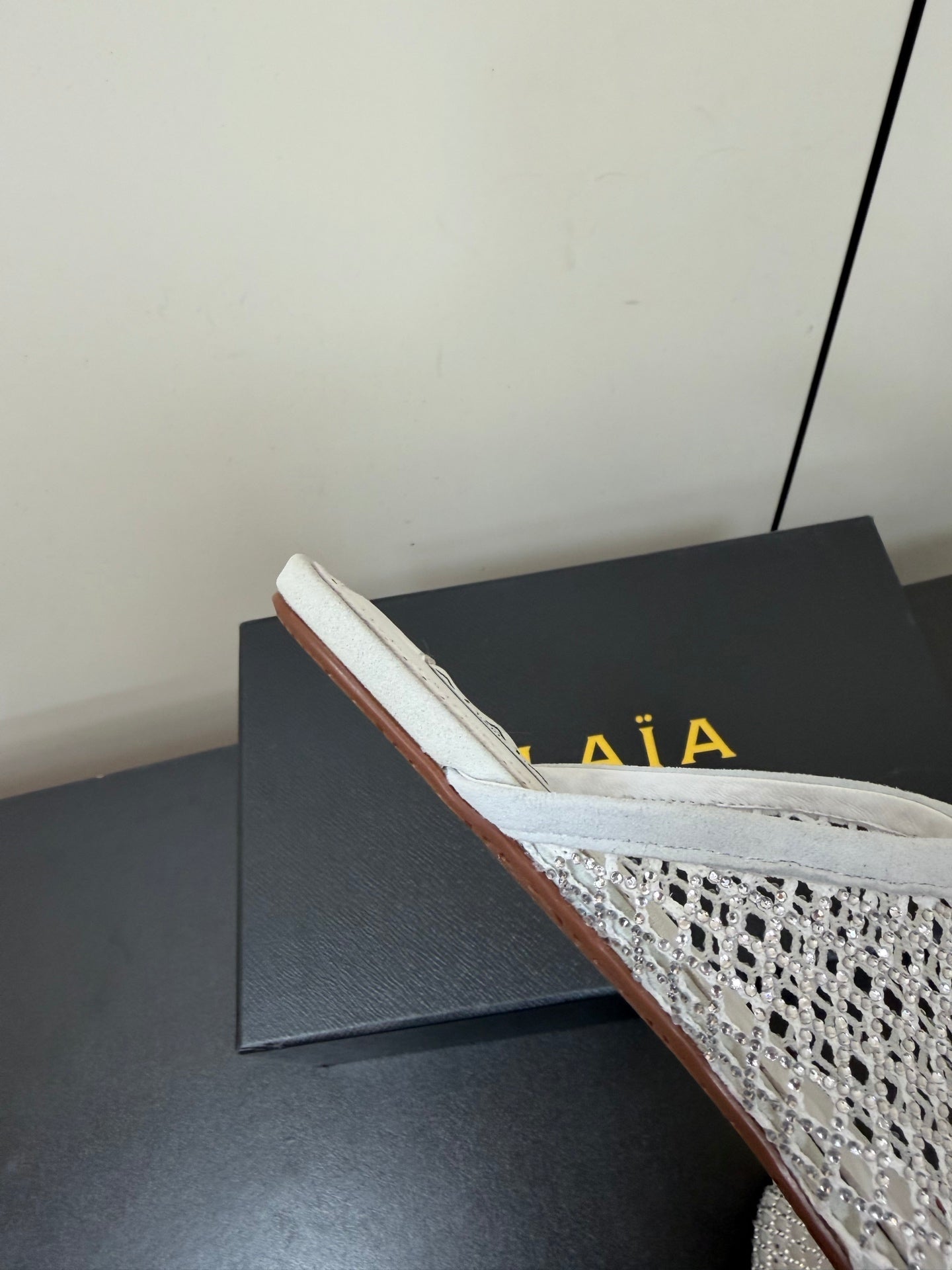 Ala-260707編織鑽網拖 銀色