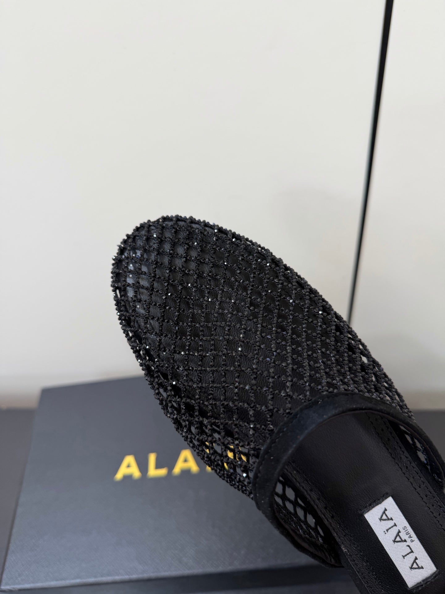 Ala-260707編織鑽網拖 黑色
