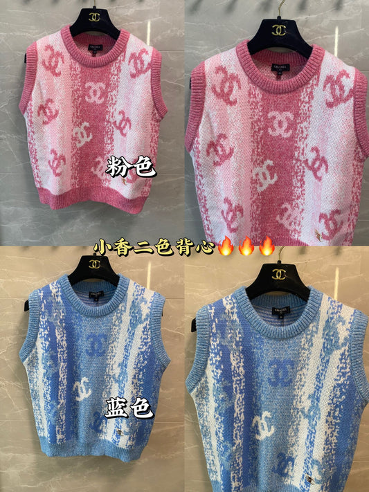 小香家-25 LOGO刷色背心 粉色