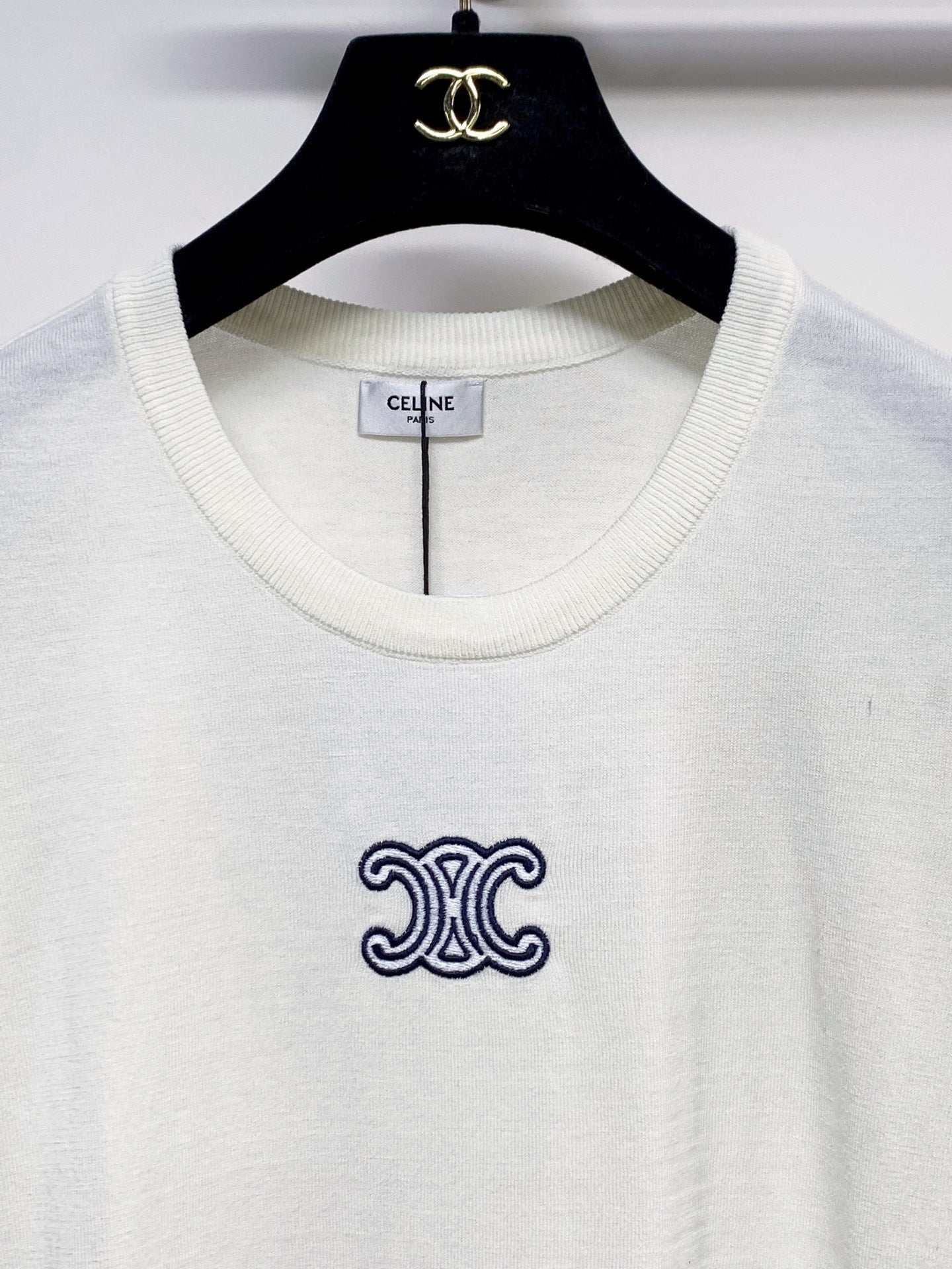 賽C家-簡約LOGO寬鬆上衣 白色