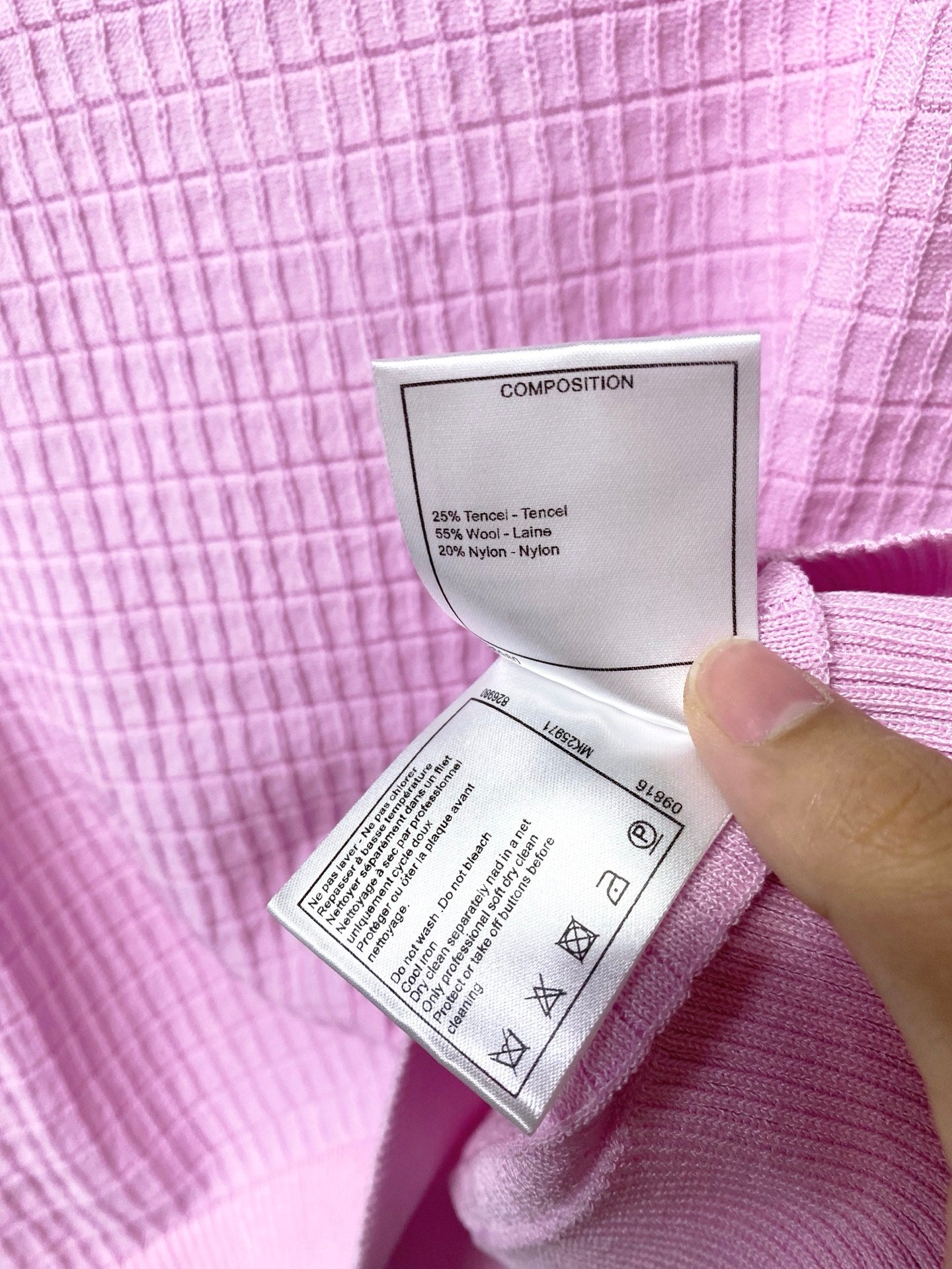 小香家-撞色圓領華夫格短袖