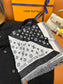 路L家-Monogram圖案披肩 40*140cm 60%絲40%羊毛