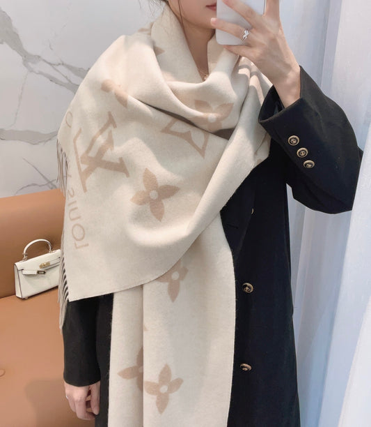 路L家-原單純山羊絨披肩 45*190cm(含須長)