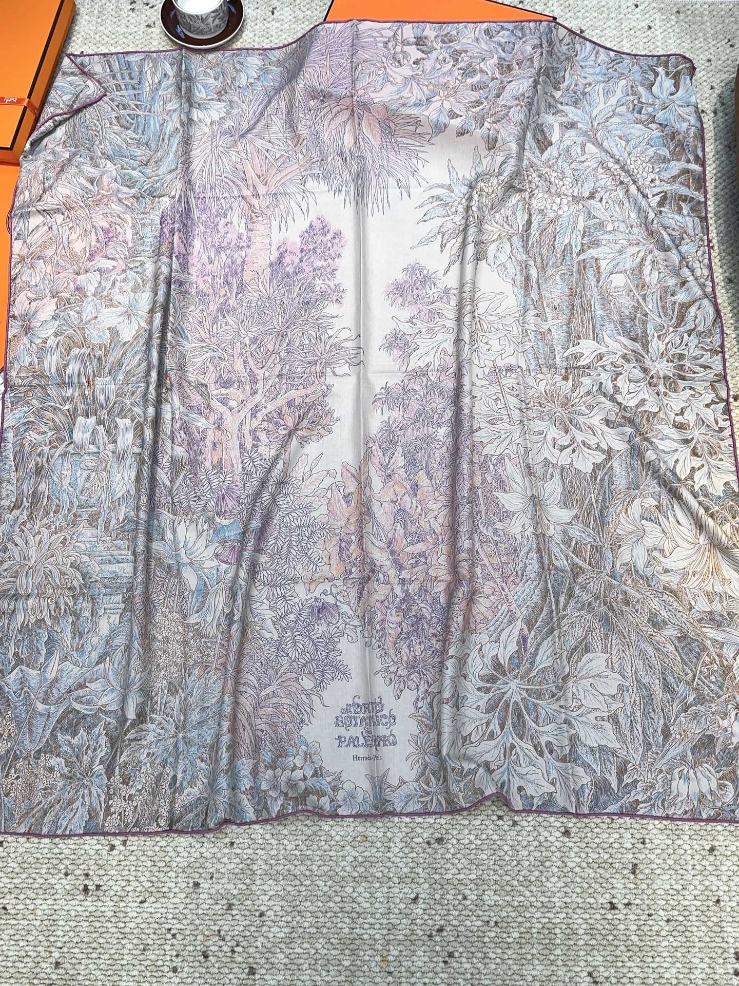 小愛款-巴勒莫植物園 羊絨方巾 140cm*140cm