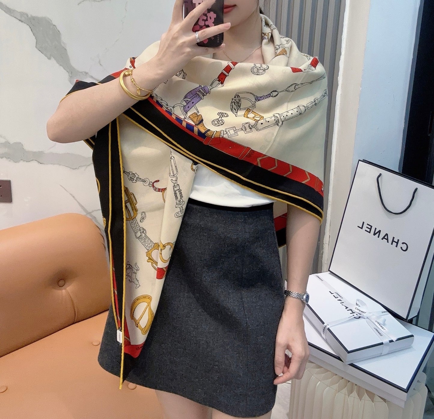 小愛款-雙面同色羊絨方巾 140cm*140cm 70%羊絨+30％真絲