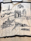小香家-絲絨大方巾 140*140 經典黑白色