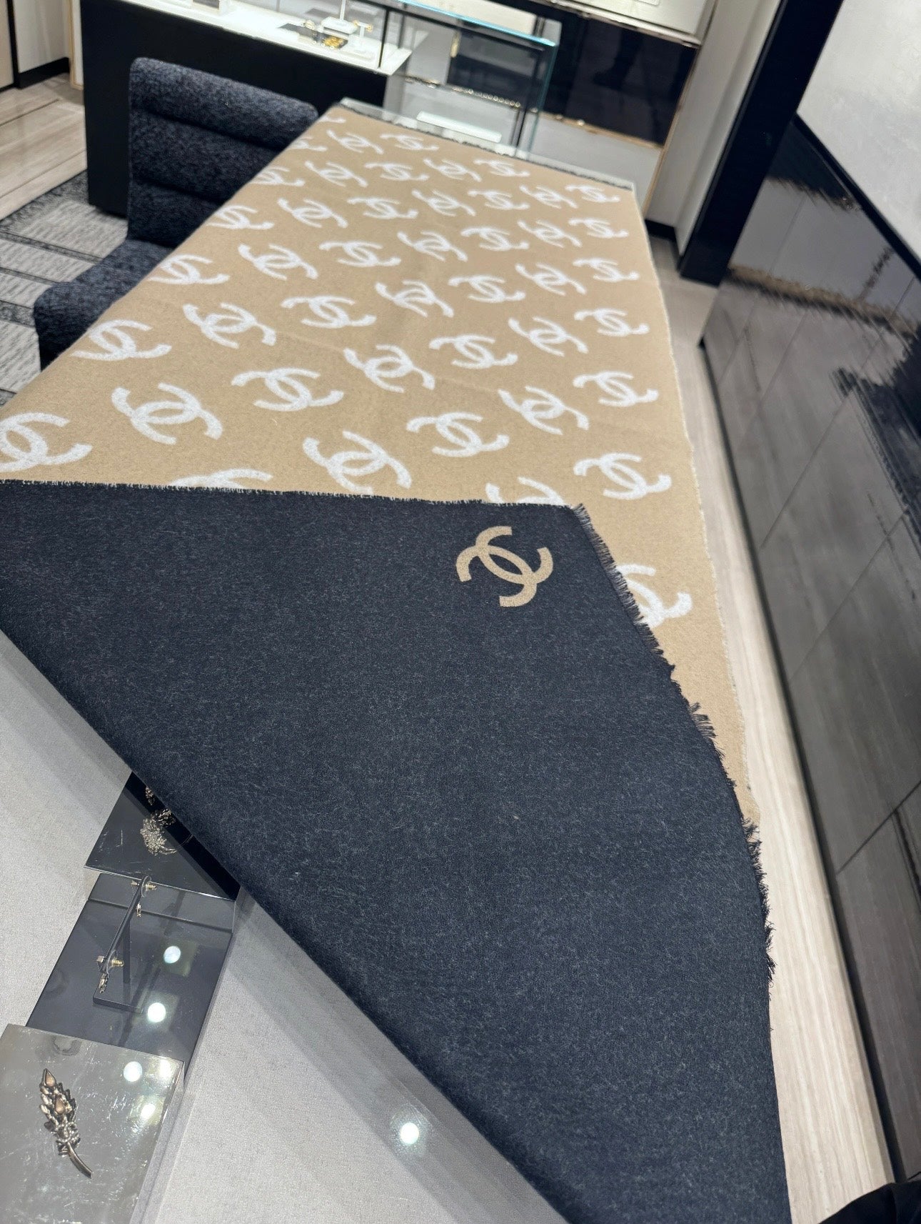 小香家-雙面羊絨 70*200cm 圍巾披肩