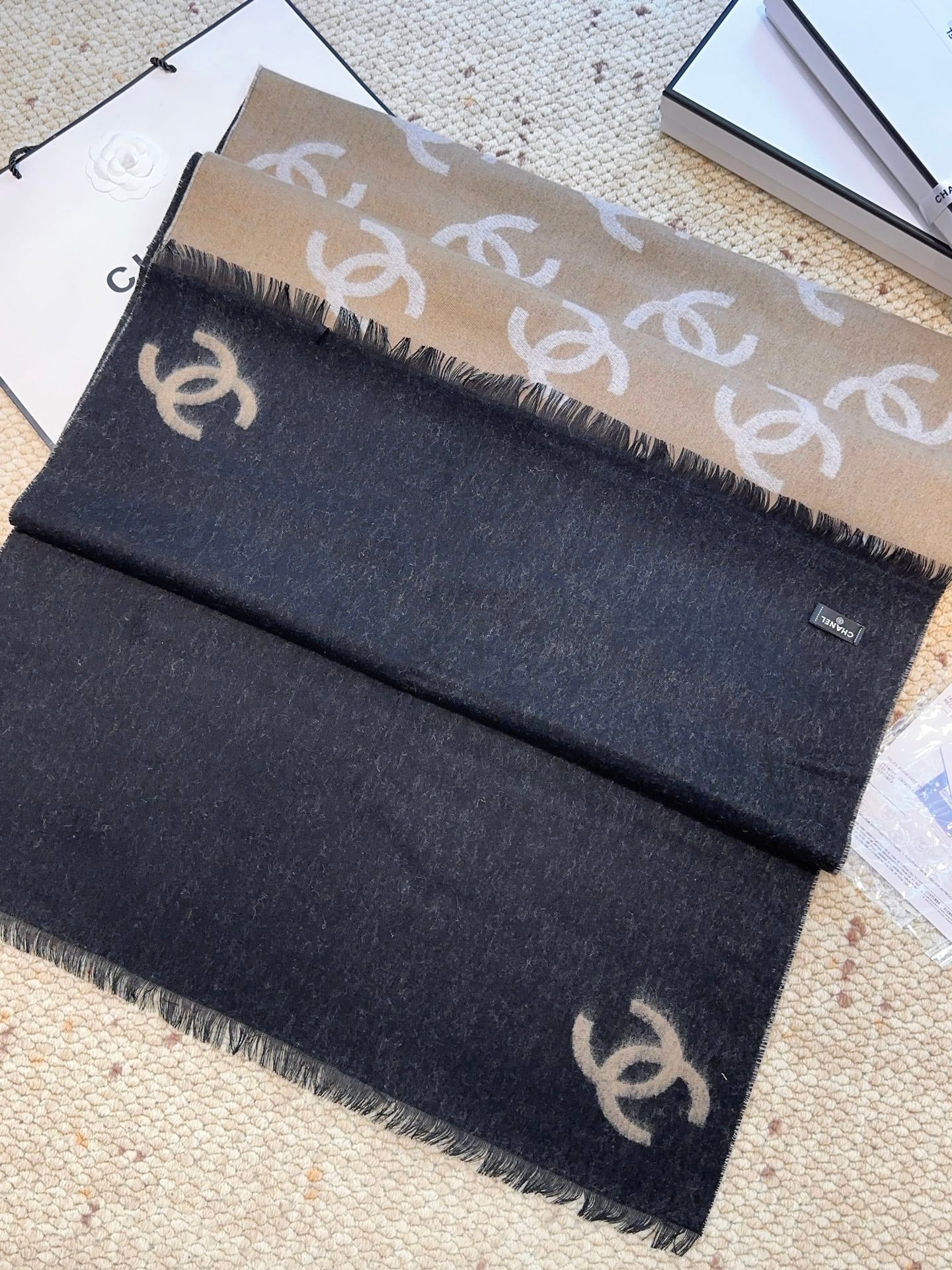 小香家-雙面羊絨 70*200cm 圍巾披肩