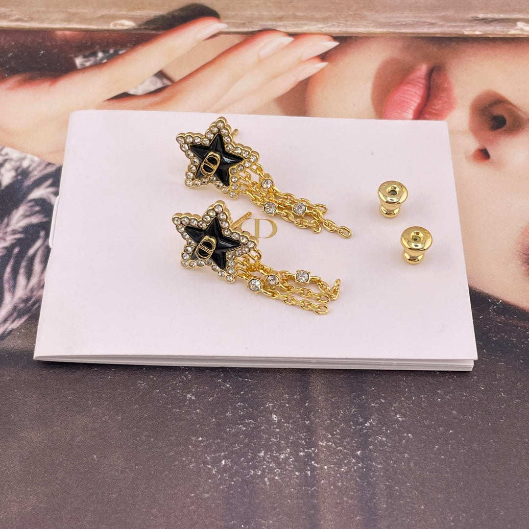 迪D家-26流蘇鑽星耳環