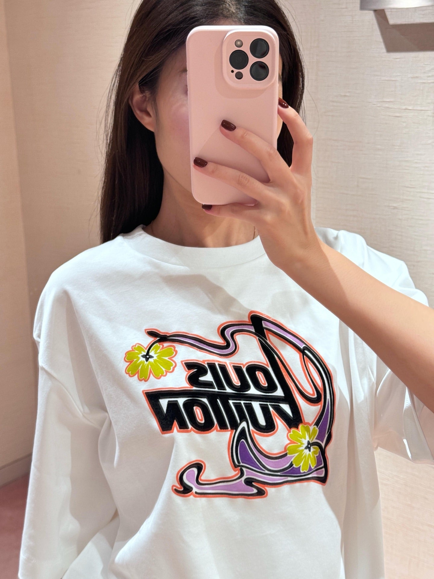 路L家-26Ss早春新款花朵印花圓領短袖T