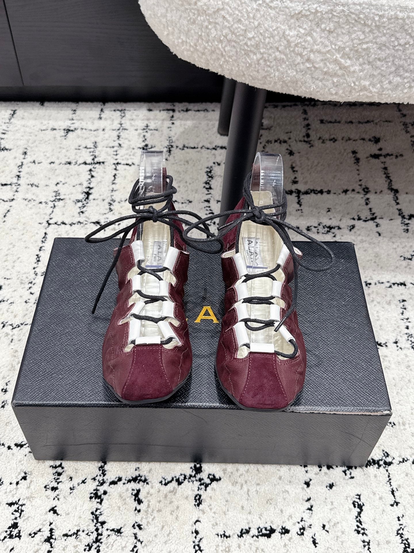 Ala-260703繫帶瑪麗珍跳舞鞋 紅色