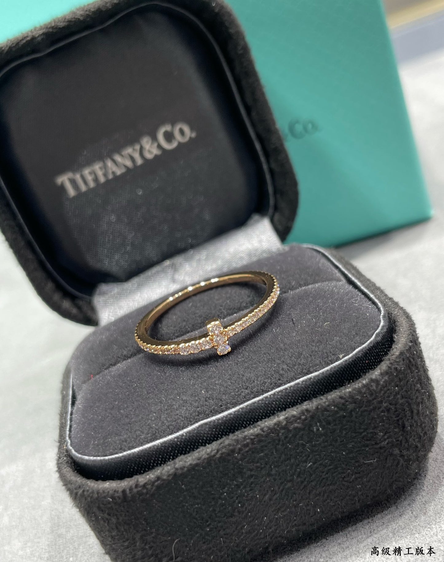 Tiffany-26鑲鑽十字架戒指
